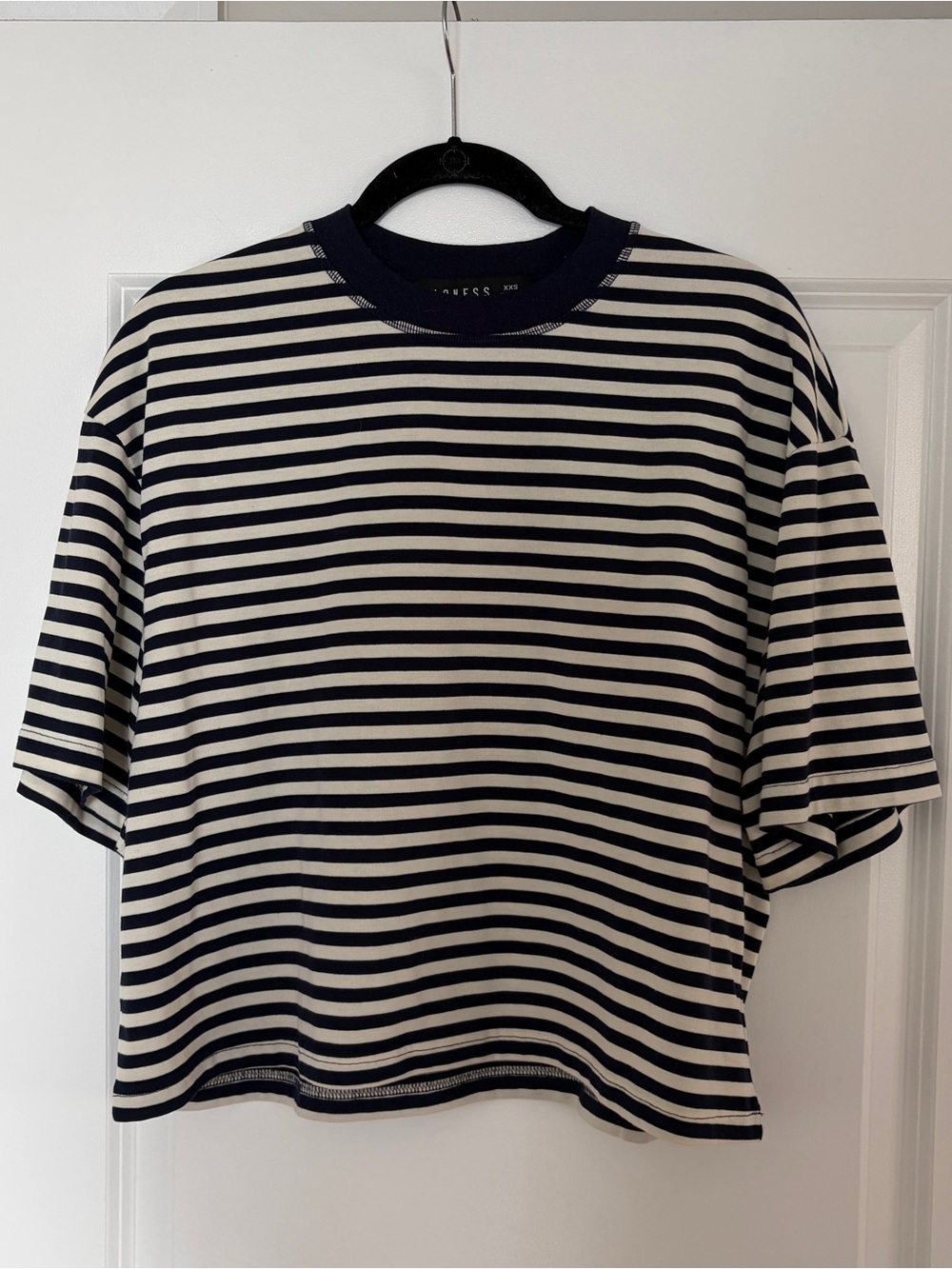 Lioness Navy and White Long Sleeve Striped Tee